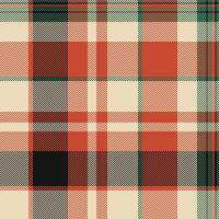 Design textile pattern background, antique seamless texture plaid. Glamour tartan check fabric in light and red colors. vector