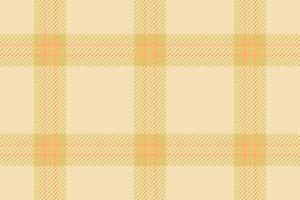 Invite plaid background fabric, 1950s seamless check tartan. Attire texture textile pattern in wheat and yellow colors. vector