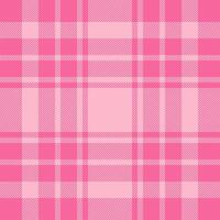 Plaid check pattern in pink. Seamless fabric texture. Tartan textile print. vector