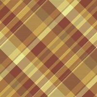 Geometric plaid tartan textile, victorian background seamless. Creative fabric check pattern texture in red and amber colors. vector