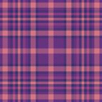 Creativity fabric pattern background, kilt plaid seamless . Father textile check texture tartan in violet and red colors. vector
