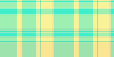 Pretty check seamless pattern, cosy background fabric textile. Mat plaid tartan texture in green and yellow colors. vector