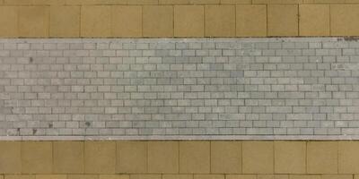 top view of surface of paving slabs and pedestrian footpath photo