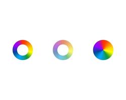 Collection Loading bar status icon. illustration. Set of loaded rainbow icons. Download progress. Donload or Upload. vector