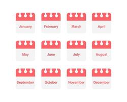 set of icons. Daily, monthly, yearly calendar icon vector