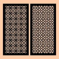 laser cut pattern collection with abstract and geometric ornament for panel and background vector