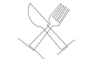 One continuous one line hand drawn plate, outline illustration isolated on white background. outline illustration vector