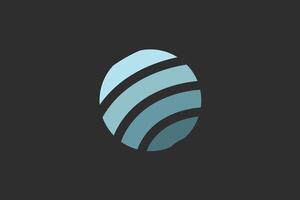 Abstract circle digital logo vector