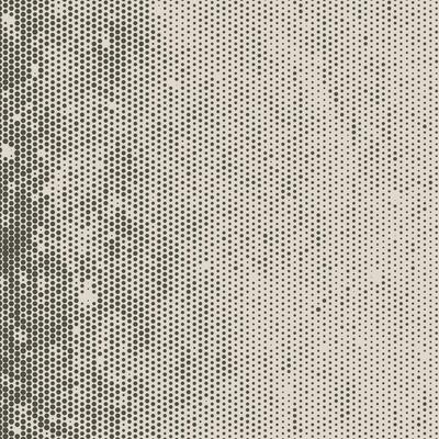 Abstract torn monochrome halftone background. Scrathed dotted texture element. Diagonal composition