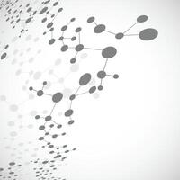 Abstract background with molecules and dots vector