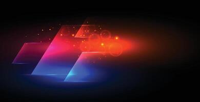 High speed concept Arrow Light out technology background Hitech communication concept innovation background. vector
