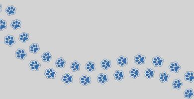 Elegant Seamless Black and White Dog Paw Print Pattern for Graphic Design and Textile Art vector
