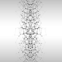 Abstract geometric pattern of lines and dots vector