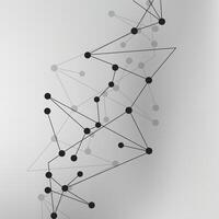 Abstract background with connected dots and lines vector