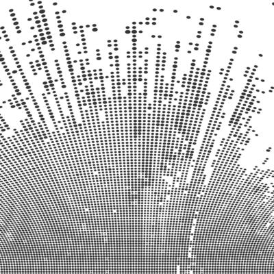 Halftone dot background with white and black dots