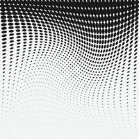 Black and white halftone pattern with a wave pattern vector