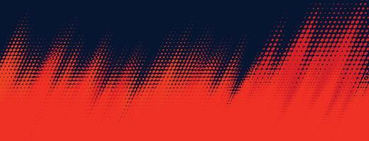 Red halftone dots blue color pattern gradient grunge texture background. Dot pop art comic sport style. vector