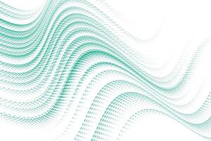 Modern Scaly Halftone Pattern Smooth Curved Border Turquoise Abstract Background. Ultramodern Minimalistic Art Half Tone Graphic Mint Green Wide Wallpaper. Technological Futuristic Illustration vector