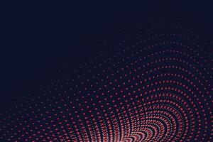 Futuristic minimal tech red halftones dotted circles abstract background. vector