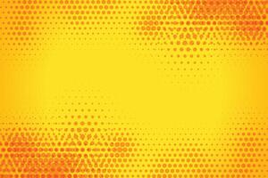 A yellow and orange background with a pattern of squares and dots. vector