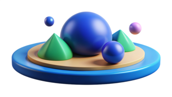 A set o f 3D shapes png