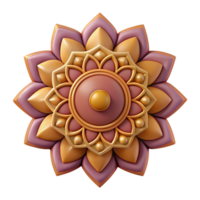 Brown color 3D mandala png