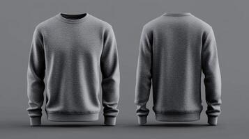 Blank gray sweater mockup photo