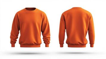 Blank orange sweater mockup photo