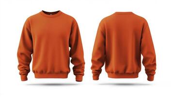 Blank orange sweater mockup photo