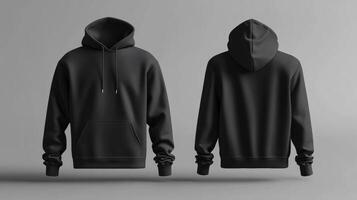 Blank black hoodie mockup photo