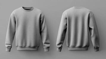 Blank gray sweater mockup photo