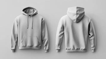 Blank gray hoodie mockup photo