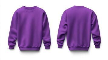 Blank purple sweater mockup photo