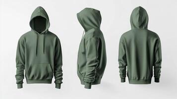 Blank green hoodie mockup photo