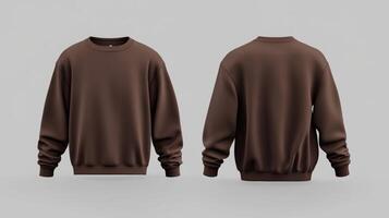 Blank brown sweater mockup photo