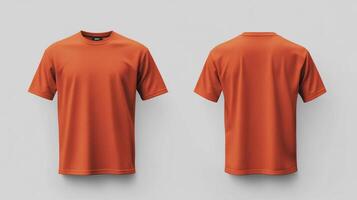 Blank orange short sleeve t-shirt mockup photo
