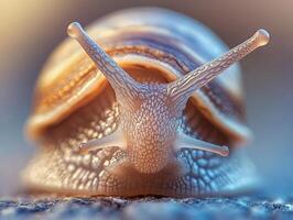 Macro Photo of Snail with Natural Light