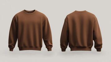 Blank brown sweater mockup photo