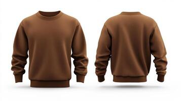 Blank brown sweater mockup photo