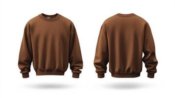 Blank brown sweater mockup photo