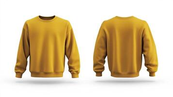 Blank yellow sweater mockup photo