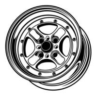 Car wheel illustration for conceptual design. Separated layers, easy to edit in your supported software. vector