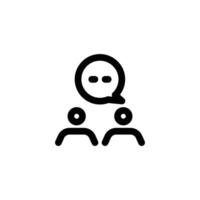 talk icon line style vector