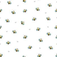 cute butterfly pattern design for background vector