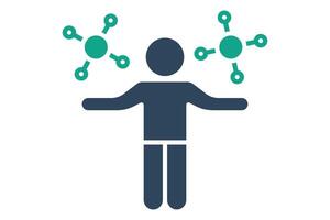 Multitasking icon. solid icon style. icon related to efficiency. productivity elements illustration vector
