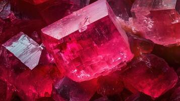 Polished rubellite showing intense pink hues photo