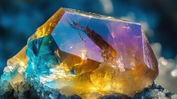 Polished beryl showcasing rich color tones photo