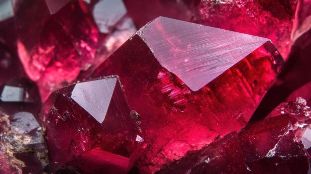 ricamente de colores espinela con profundo rojo matices y pulido facetas foto