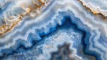 Polished blue lace agate showcasing detailed layers photo