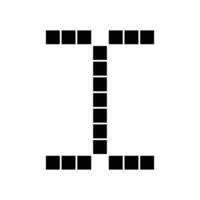 cursor icon, writing mark, text vector